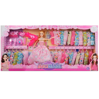 Игровой набор Кукла с набором платьев и аксессуарами Qkid 618-6